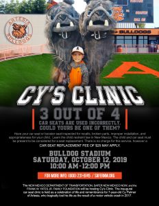 Cy Palmer Inaugural Car Seat Clinic (Artesia) @ Artesia Bulldog Stadium